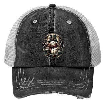 Discover Christmas Snowman Trucker Hats
