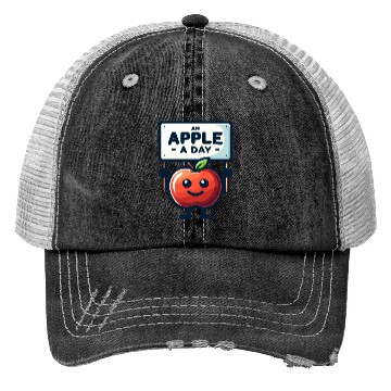 Discover An Apple A Day Trucker Hats
