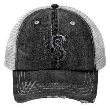 Discover Loki's Symbol The Serpent Trucker Hats Thor Mjolnir Valknut