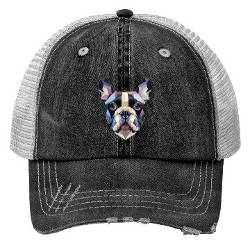 Discover French bulldog, polygon dog,polygon art Trucker Hats