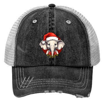 Discover Elephant Christmas Trucker Hats