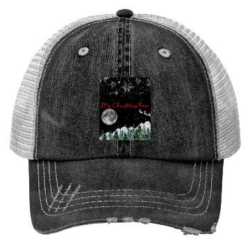 Discover It s Christmas Time 3 1 black Trucker Hats