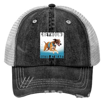 Discover Greyhound Racing Dog Breed Race Greyhound Owner Trucker Hats