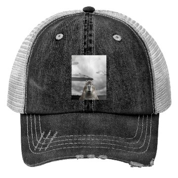 Discover Funny Graphic Capybara Selfie with UFOs Weird Trucker Hats