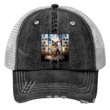 Discover Ragdoll cat in stained glass Trucker Hats
