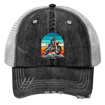 Discover Dirt Bike Mx Motocross Supermoto Trucker Hats