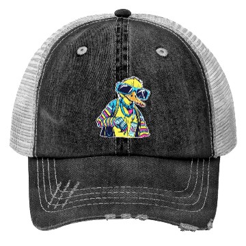 Discover Punk Duck Duckling Punk Rocker Trucker Hats