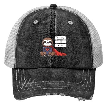 Discover Sloth Superhero Sloths Chill Out Superpower Trucker Hats