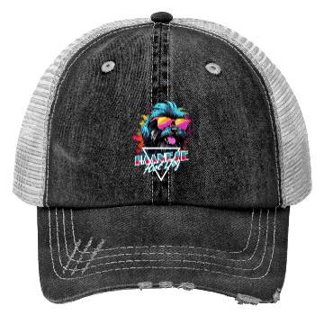 Discover Retro Wave Havanese Hot Dog Trucker Hats
