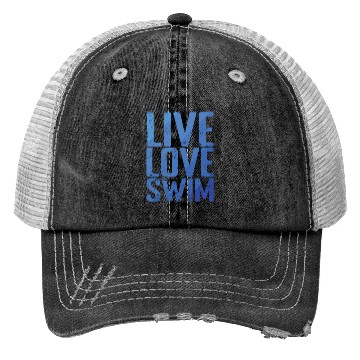 Discover Live Love Swim Sport Training Trucker Hats