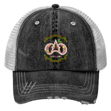 Discover Christmas Bakery Gingerbread Cookie Pastry Logo Trucker Hats