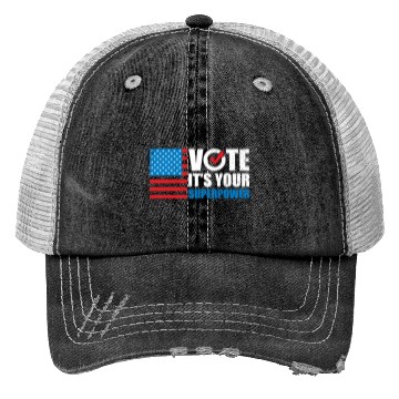 Discover Patriotic American Flag It's Your Superpower Trucker Hats