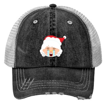 Discover Mrs Claus Emoticons Crying Out Loud Christmasfunny Trucker Hats