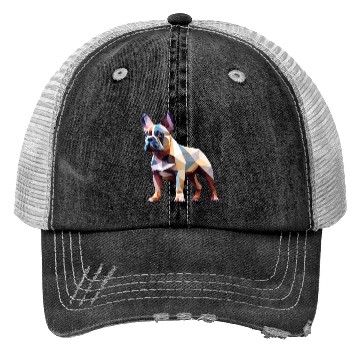 Discover French bulldog, polygon dog,polygon art Trucker Hats