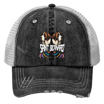 Discover Lover Saint Bernard dog Trucker Hats