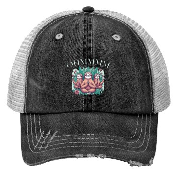 Discover Lazy Meditation Relaxation Sloth Chillers Trucker Hats