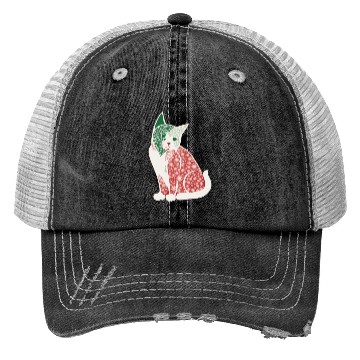 Discover Christmas snowflake cat v2 Trucker Hats