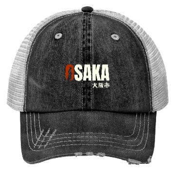 Discover Osaka Typography Trucker Hats - Urban Statement