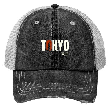 Discover Tokyo Typography Trucker Hats - Urban Statement