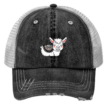 Discover Adorable Llama Resting Trucker Hats