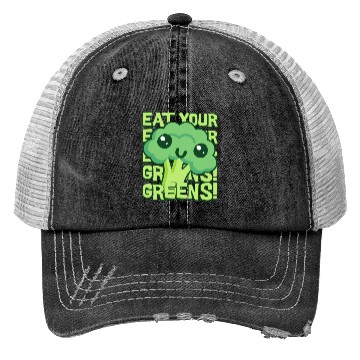 Discover Eat Your Greens! Kawaii Broccoli Trucker Hats