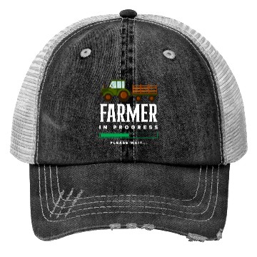 Discover Farmer In Progress Funny Farmer Gift Trucker Hats
