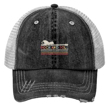 Discover Rock And Roll Vintage Guitar Trucker Hats