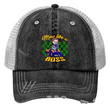 Discover Mowing Gardening Trucker Hats, Mow Like A Boss Trucker Hats, Gift