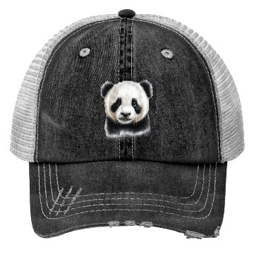 Discover Cute Panda Bear Cub Watercolor Painting Portrait Trucker Hats