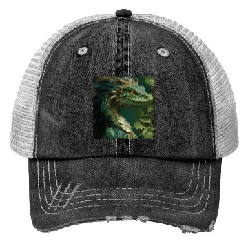Discover green dragon Trucker Hats