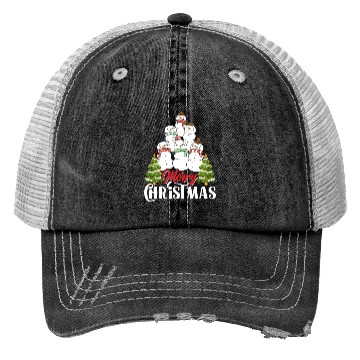 Discover Merry Christmas Snowmen Christmas Tree Trucker Hats