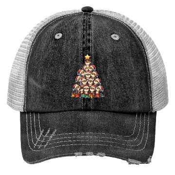 Discover Otter Christmas Tree Merry Christmas Trucker Hats