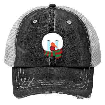 Discover Snowman Emoticons Crying Out Loud Snowman Trucker Hats