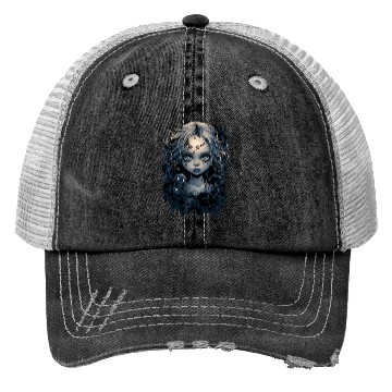 Discover Gothic Girl Halloween Fantasy Dark Trucker Hats