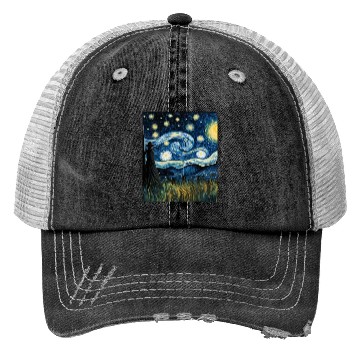 Discover Gardener's Starry Night Trucker Hats Van Gogh Inspired