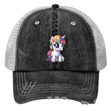 Discover Baby Rainbow Unicorn Trucker Hats