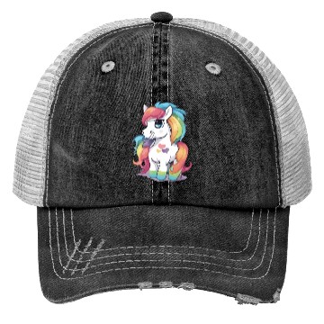 Discover Rainbow Baby Pony Trucker Hats
