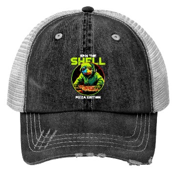 Discover Spin the Shell: Pizza Edition Trucker Hats