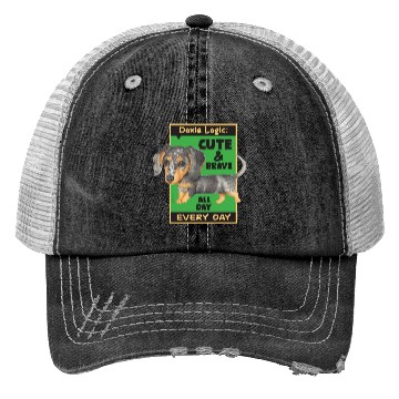 Discover Dachshund Logic Trucker Hats