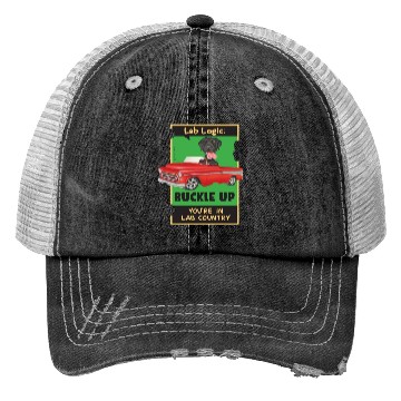 Discover Black Lab Logic Trucker Hats