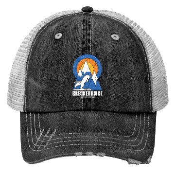 Discover Retro Breckenridge Ski White Fox Trucker Hats