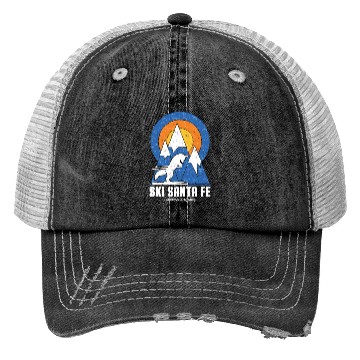 Discover Retro Ski Santa Fe White Fox Trucker Hats