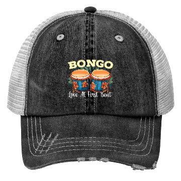 Discover Bongo Player Musical Instrument Musician Trucker Hats