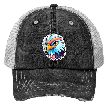 Discover Eagle Bird Illustration Trucker Hats