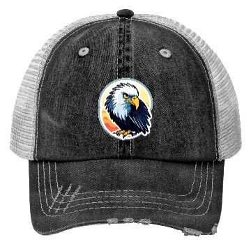 Discover Eagle Bird Illustraion Trucker Hats