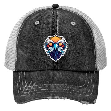 Discover Eagle Bird Illustration Trucker Hats