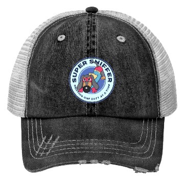Discover Cute Funny Super Sniffer Dachshund Superhero Trucker Hats