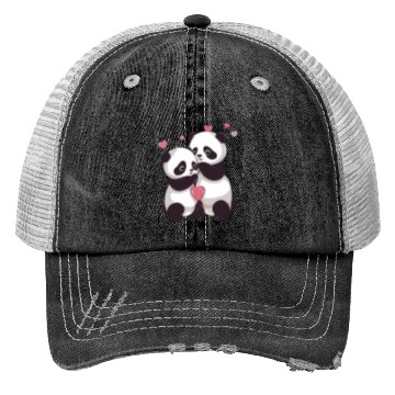 Discover I Love You Panda Trucker Hats