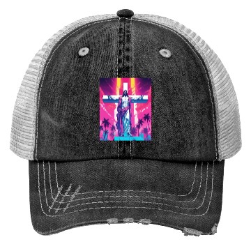 Discover Crucifixion of Jesus Christ Trucker Hats