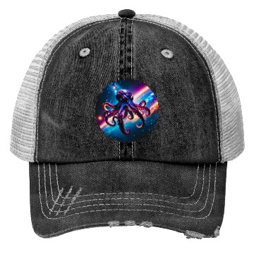 Discover Space Octopus Trucker Hats